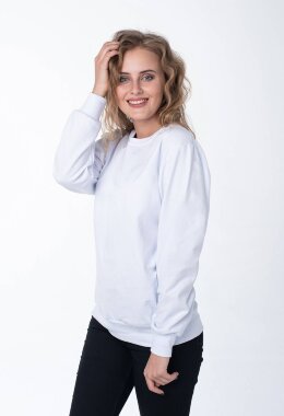 Белый женский свитшот