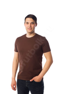 Мужская футболка шоколадного цвета
